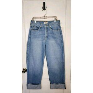 Etica Stanton Relaxed Wide Leg W/ Cuff 4" Jeans Size 30 NWT